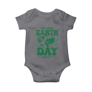 In My Earth Day Era Baby Onesie Cute Groovy Planet Heart TS02 Charcoal Print Your Wear