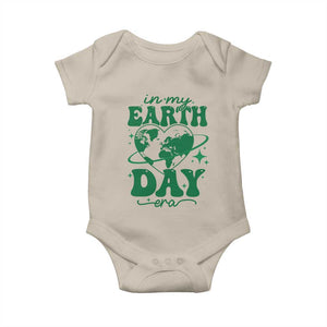 In My Earth Day Era Baby Onesie Cute Groovy Planet Heart TS02 Sand Print Your Wear
