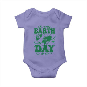 In My Earth Day Era Baby Onesie Cute Groovy Planet Heart TS02 Violet Print Your Wear