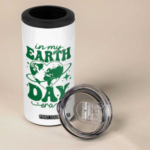 In My Earth Day Era 4 in 1 Can Cooler Tumbler Cute Groovy Planet Heart TS02 Print Your Wear