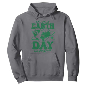 In My Earth Day Era Hoodie Cute Groovy Planet Heart TS02 Charcoal Print Your Wear