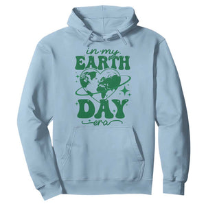In My Earth Day Era Hoodie Cute Groovy Planet Heart TS02 Light Blue Print Your Wear