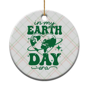 In My Earth Day Era Ceramic Ornament Cute Groovy Planet Heart TS02 1pc Christmas Plaid Print Your Wear