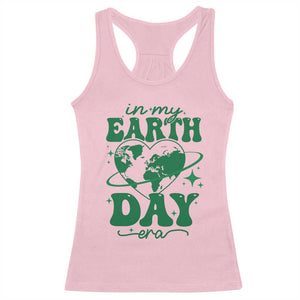 In My Earth Day Era Racerback Tank Top Cute Groovy Planet Heart TS02 Light Pink Print Your Wear