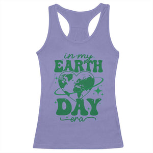 In My Earth Day Era Racerback Tank Top Cute Groovy Planet Heart TS02 Violet Print Your Wear