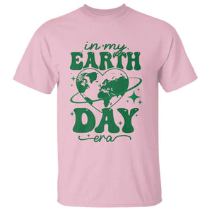 In My Earth Day Era T Shirt Cute Groovy Planet Heart TS02 Light Pink Print Your Wear