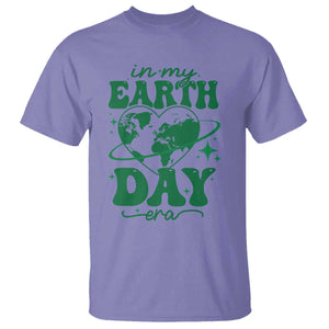 In My Earth Day Era T Shirt Cute Groovy Planet Heart TS02 Violet Print Your Wear