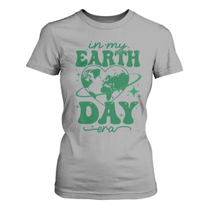In My Earth Day Era T Shirt For Women Cute Groovy Planet Heart TS02 Sport Gray Print Your Wear