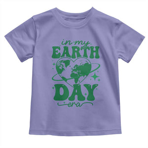 In My Earth Day Era Toddler T Shirt Cute Groovy Planet Heart TS02 Violet Print Your Wear