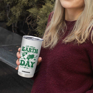 In My Earth Day Era Tumbler Cup Cute Groovy Planet Heart TS02 Print Your Wear