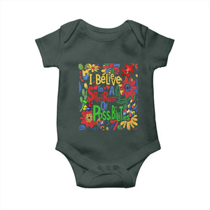 Autism Acceptance Baby Onesie I Believe In A Spectrum Of Possibilities Retro Boho TS02 Print Your Wear