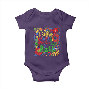 Autism Acceptance Baby Onesie I Believe In A Spectrum Of Possibilities Retro Boho TS02 Purple Print Your Wear