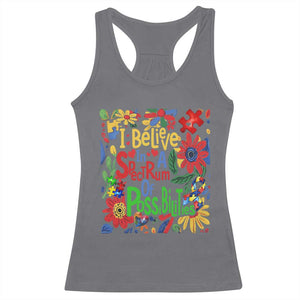 Autism Acceptance Racerback Tank Top I Believe In A Spectrum Of Possibilities Retro Boho TS02 Charcoal Print Your Wear