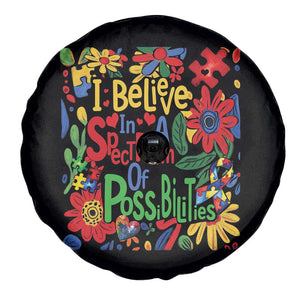 Autism Acceptance Spare Tire Cover I Believe In A Spectrum Of Possibilities Retro Boho TS02 Print Your Wear