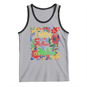 Autism Acceptance Tank Top I Believe In A Spectrum Of Possibilities Retro Boho TS02 Athletic Heather Black Print Your Wear