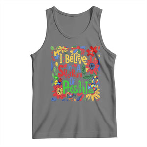 Autism Acceptance Tank Top I Believe In A Spectrum Of Possibilities Retro Boho TS02 Black Heather Print Your Wear