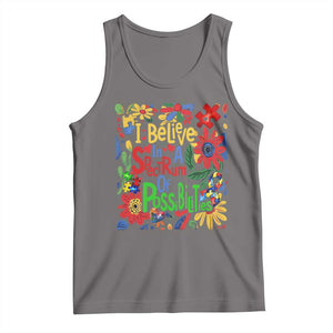 Autism Acceptance Tank Top I Believe In A Spectrum Of Possibilities Retro Boho TS02 Deep Heather Print Your Wear