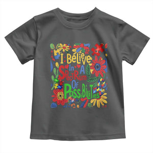 Autism Acceptance Toddler T Shirt I Believe In A Spectrum Of Possibilities Retro Boho TS02 Dark Heather Print Your Wear