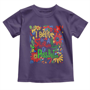 Autism Acceptance Toddler T Shirt I Believe In A Spectrum Of Possibilities Retro Boho TS02 Purple Print Your Wear