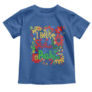 Autism Acceptance Toddler T Shirt I Believe In A Spectrum Of Possibilities Retro Boho TS02 Royal Blue Print Your Wear