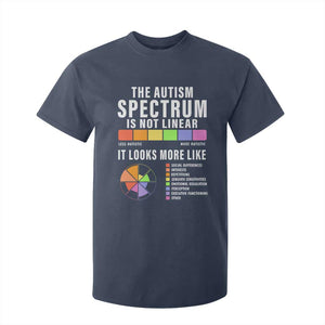 Autism Acceptance T Shirt For Kid The Autism Spectrum Is Not Linear TS02 Navy Print Your Wear