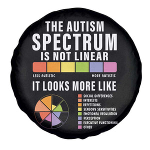 Autism Acceptance Spare Tire Cover The Autism Spectrum Is Not Linear TS02 Print Your Wear