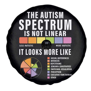 Autism Acceptance Spare Tire Cover The Autism Spectrum Is Not Linear TS02 Print Your Wear