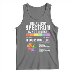 Autism Acceptance Tank Top The Autism Spectrum Is Not Linear TS02 Black Heather Print Your Wear