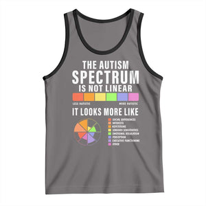Autism Acceptance Tank Top The Autism Spectrum Is Not Linear TS02 Deep Heather Black Print Your Wear