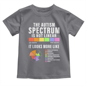 Autism Acceptance Toddler T Shirt The Autism Spectrum Is Not Linear TS02 Charcoal Print Your Wear