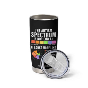 Autism Acceptance Tumbler Cup The Autism Spectrum Is Not Linear TS02 Print Your Wear