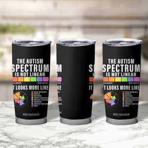 Autism Acceptance Tumbler Cup The Autism Spectrum Is Not Linear TS02 Print Your Wear