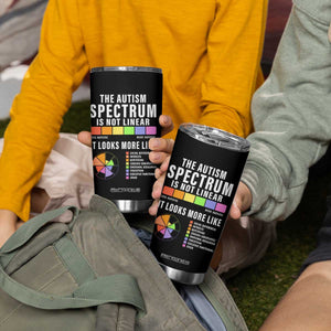 Autism Acceptance Tumbler Cup The Autism Spectrum Is Not Linear TS02 Print Your Wear