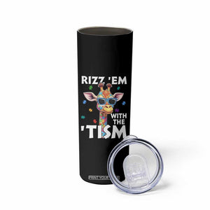Funny Autism Giraffe Skinny Tumbler Rizz Em With The Tism TS02 Print Your Wear