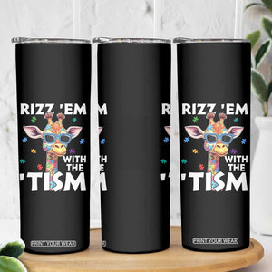 Funny Autism Giraffe Skinny Tumbler Rizz Em With The Tism TS02 Print Your Wear