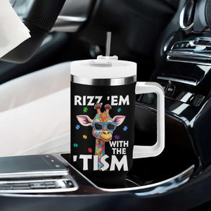 Funny Autism Giraffe Tumbler With Handle Rizz Em With The Tism TS02 Print Your Wear