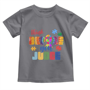 Autism Awareness Toddler T Shirt Think Before You Judge Autistic Support TS02 Charcoal Print Your Wear