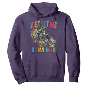 Autistic Dino Rex Driving Monster Truck Hoodie Autism Is My Superpower TS02 Purple Print Your Wear