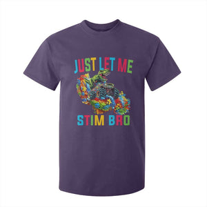 Autistic Dino Rex Driving Monster Truck T Shirt For Kid Autism Is My Superpower TS02 Purple Print Your Wear