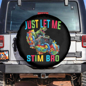 Autistic Dino Rex Driving Monster Truck Spare Tire Cover Autism Is My Superpower TS02 No hole Black Print Your Wear