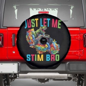 Autistic Dino Rex Driving Monster Truck Spare Tire Cover Autism Is My Superpower TS02 Black Print Your Wear