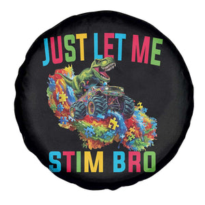 Autistic Dino Rex Driving Monster Truck Spare Tire Cover Autism Is My Superpower TS02 Print Your Wear