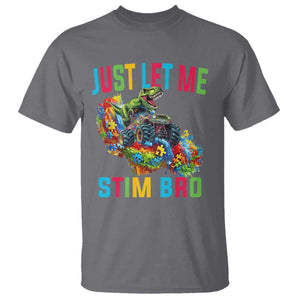 Autistic Dino Rex Driving Monster Truck T Shirt Autism Is My Superpower TS02 Charcoal Print Your Wear
