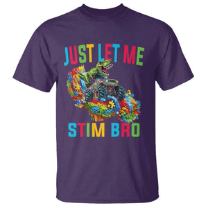 Autistic Dino Rex Driving Monster Truck T Shirt Autism Is My Superpower TS02 Purple Print Your Wear