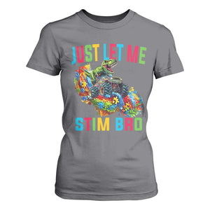 Autistic Dino Rex Driving Monster Truck T Shirt For Women Autism Is My Superpower TS02 Charcoal Print Your Wear