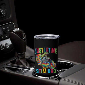 Autistic Dino Rex Driving Monster Truck Tumbler Cup Autism Is My Superpower TS02 Print Your Wear