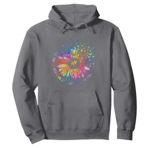 Be Kind Autism Awareness Hoodie Kindness Sunflower Tie Dye Puzzle TS02 Charcoal Print Your Wear