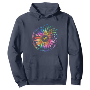 Be Kind Autism Awareness Hoodie Kindness Sunflower Tie Dye Puzzle TS02 Navy Print Your Wear
