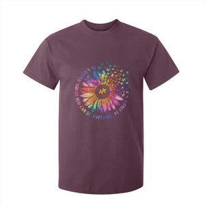 Be Kind Autism Awareness T Shirt For Kid Kindness Sunflower Tie Dye Puzzle TS02 Maroon Print Your Wear
