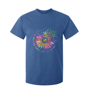Be Kind Autism Awareness T Shirt For Kid Kindness Sunflower Tie Dye Puzzle TS02 Royal Blue Print Your Wear